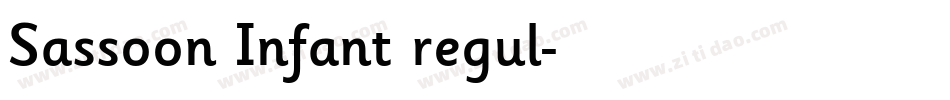 Sassoon Infant regul字体转换
